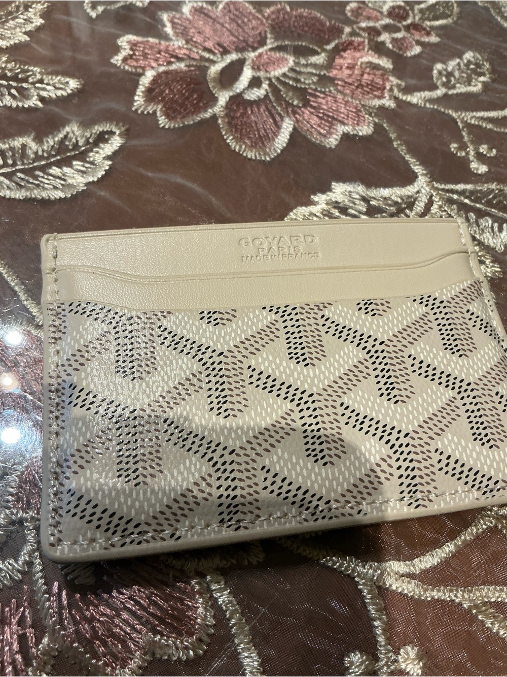 Goyard Beige Leather Card Holder - Picture 3 of 4
